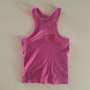 Pink racer back tank top